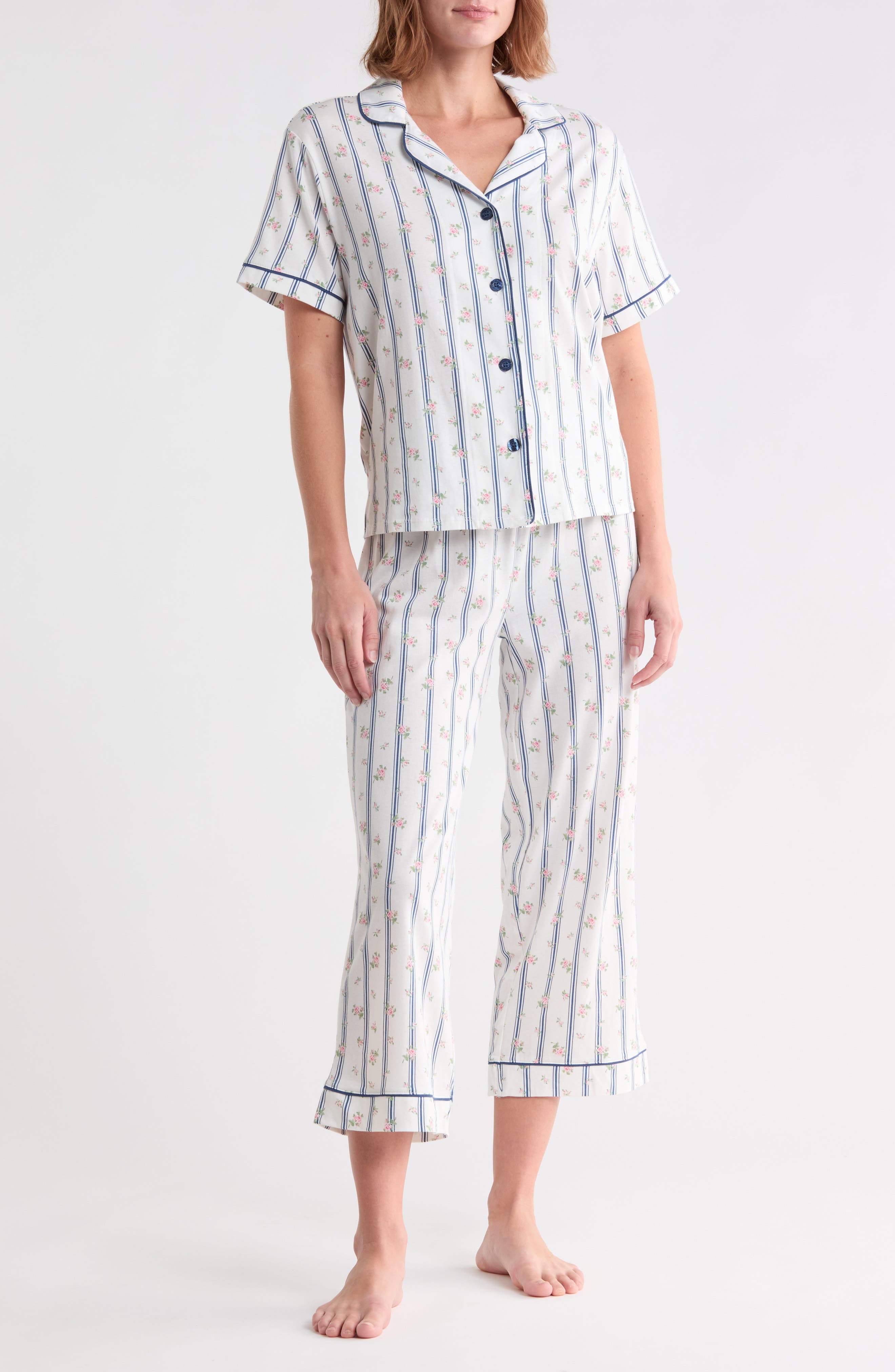 Floral Jersey Pajamas