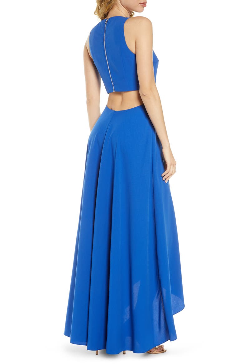 Cutout Maxi Dress, Alternate, color, BLUE SURF