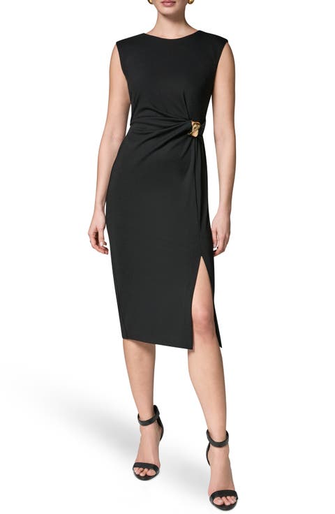 Twist Clasp Sheath Dress