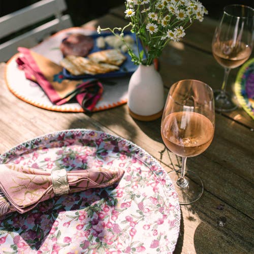 Sophie Williamson Design Napkins Mussels From Brussels In Pink