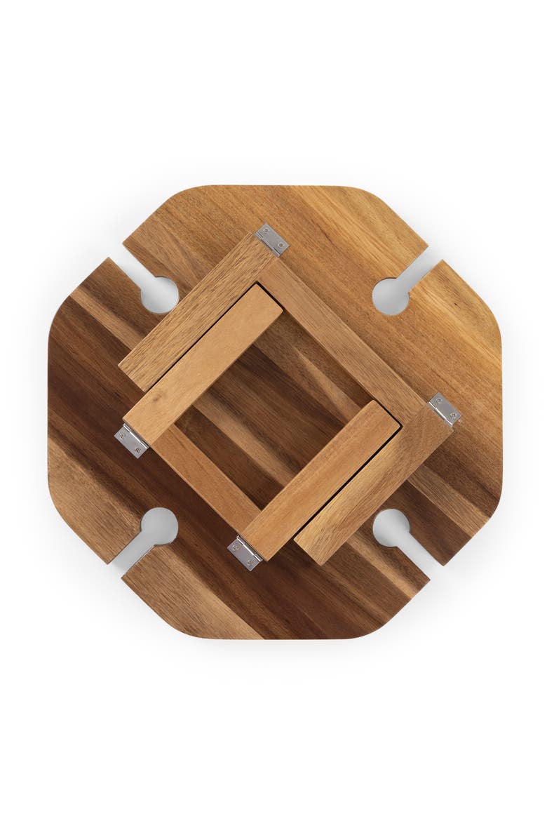 Mesavino Wine Picnic Table, Alternate, color, Acacia Wood