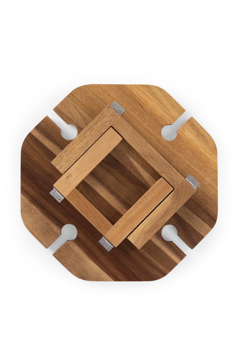 Toscana Mesavino Wine Picnic Table, Alternate, color, Acacia Wood