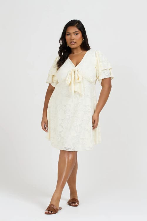 Shop Fashion-szn Curve Short Sleeve V-neck Mini Skater Dress