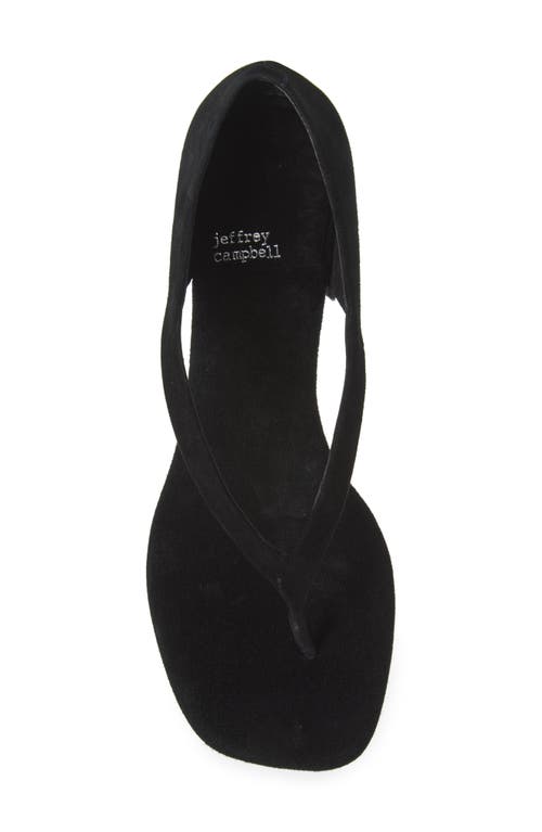 Jeffrey Campbell Emelie Kitten Heel Sandal In Black Suede