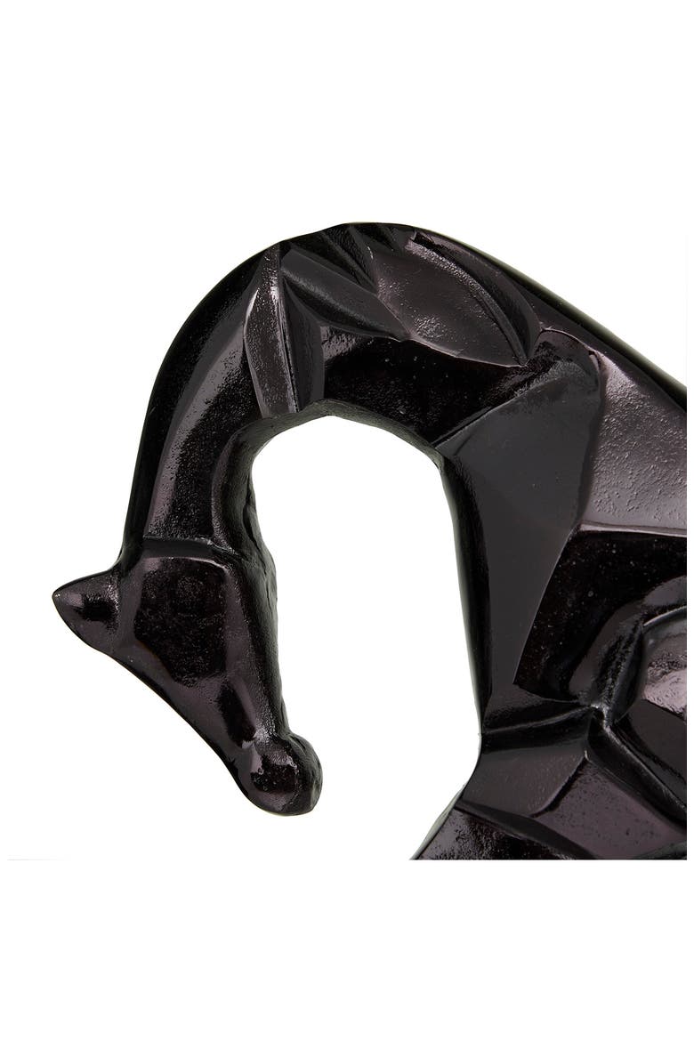 Black Aluminum Contemporary Horse Sculpture, Alternate, color, BLACK
