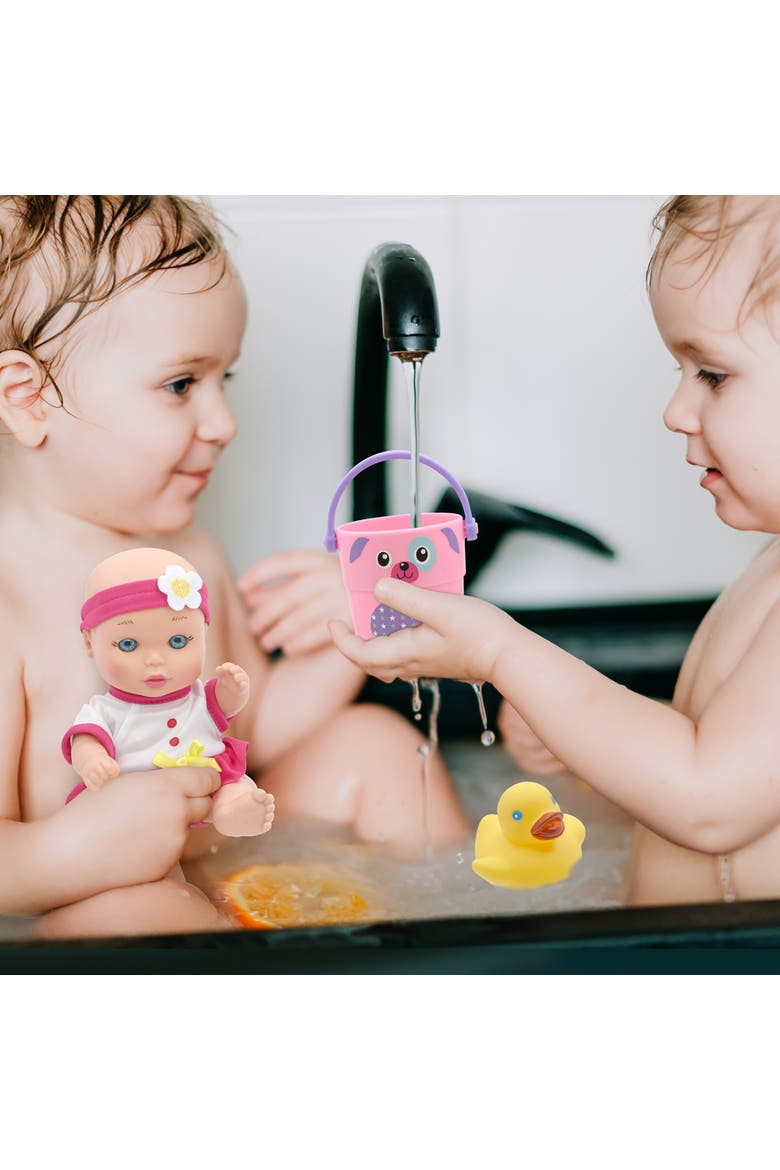 Bath Safe 8" Baby Doll Bath Time Playset, 2+, Alternate, color, Multicolored