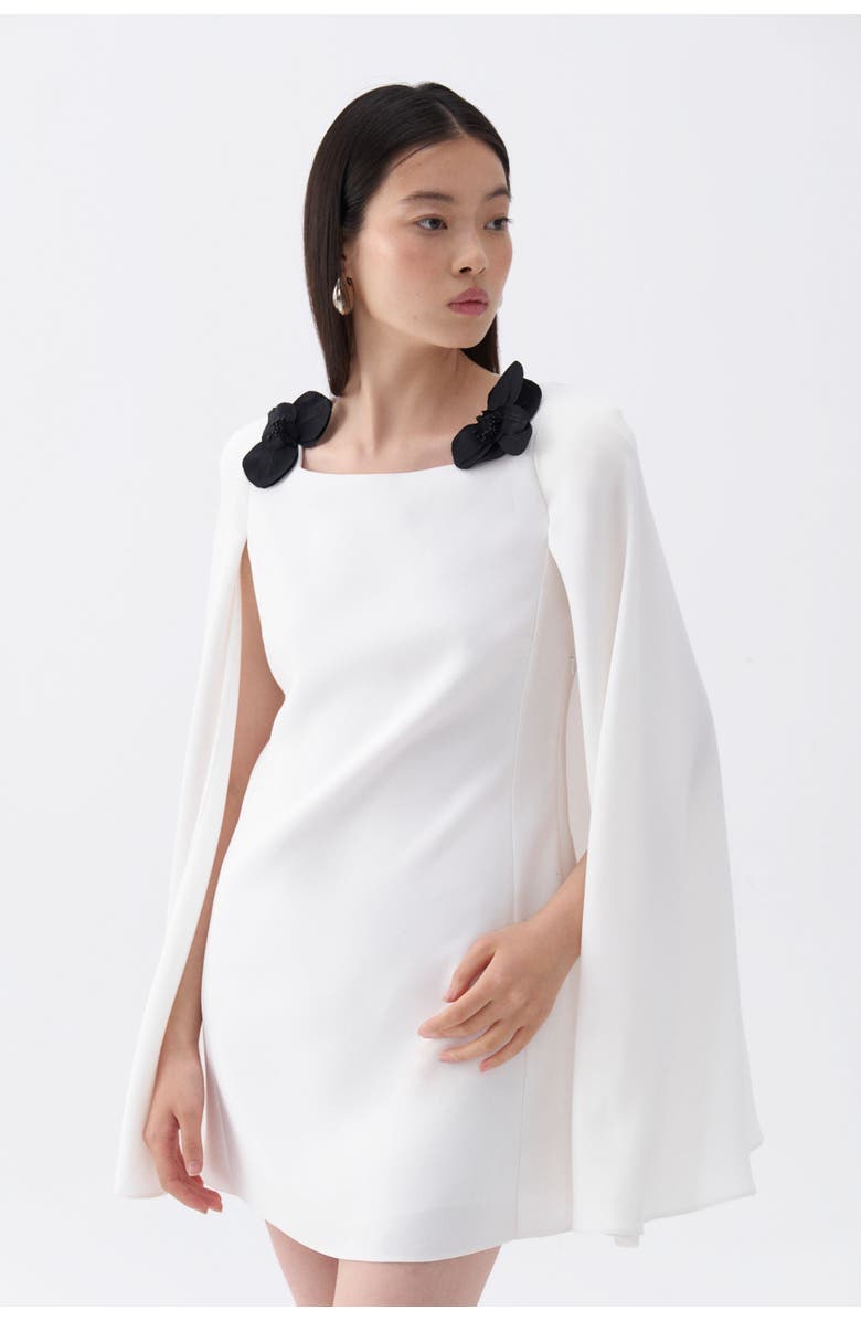 Nocturne Cape Sleeve Mini Dress, Alternate, color,