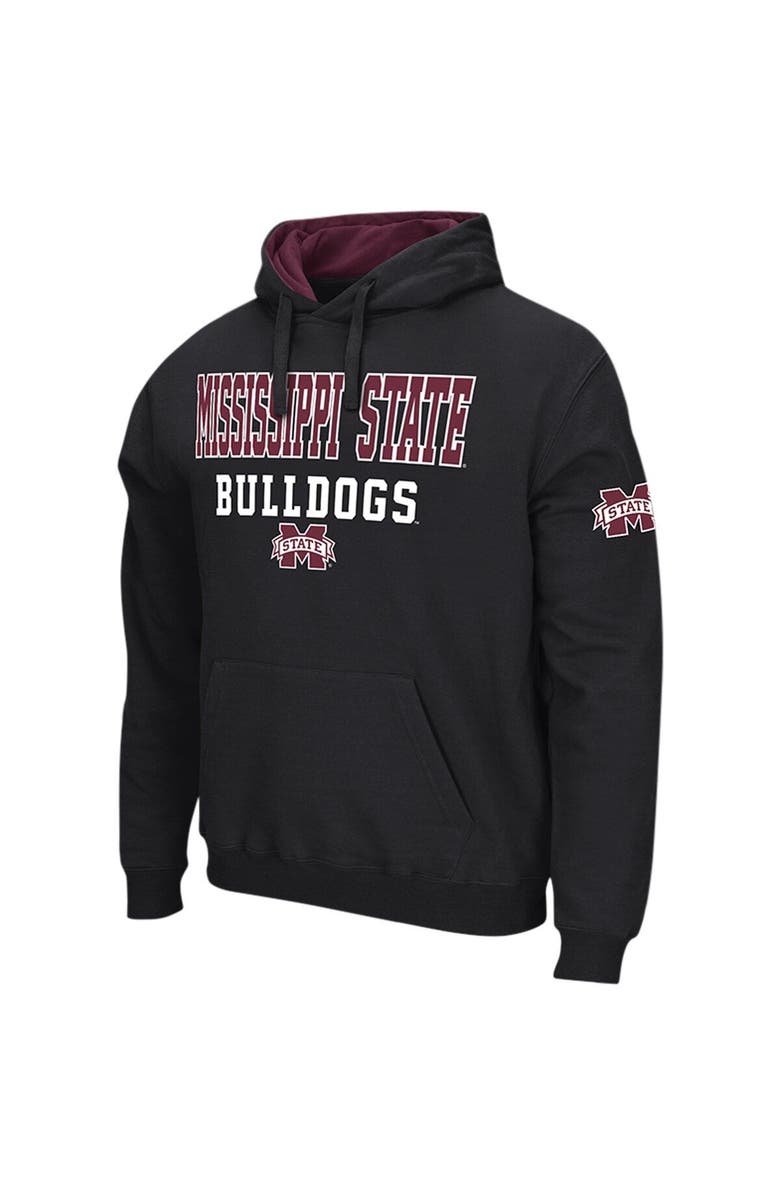 COLOSSEUM Men's Colosseum Black Mississippi State Bulldogs Sunrise Pullover Hoodie, Alternate, color, Black