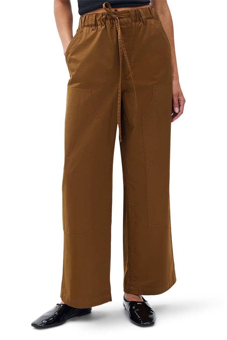 Jolie Stretch Cotton Carpenter Pants, Main, color, LIGHT BROWN