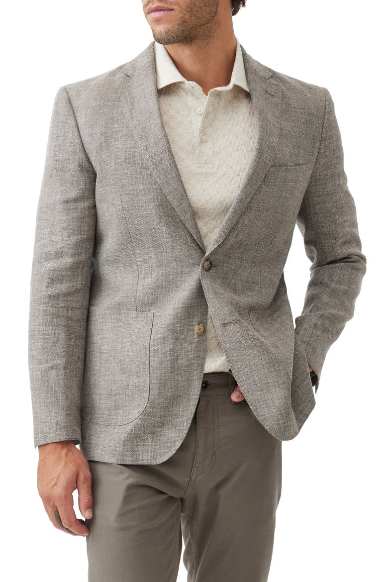 The Cascades Slub Linen & Wool Sport Coat, Main, color, MINK