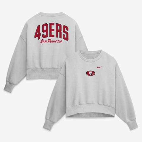 Women's Nike  Gray San Francisco 49ers Oversized Primetime Phoenix Fleece Sweatshirt