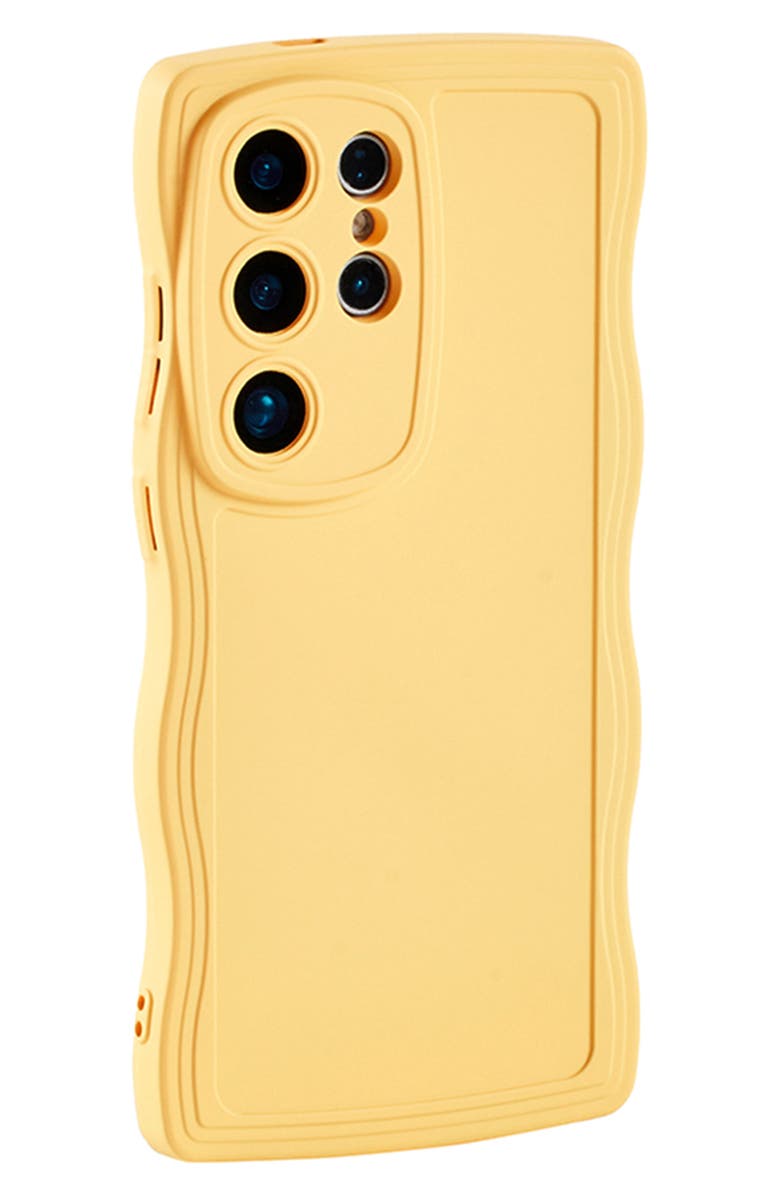 Auramma Yellow Wavy S24 Ultra Phone Case, Alternate, color, Yellow