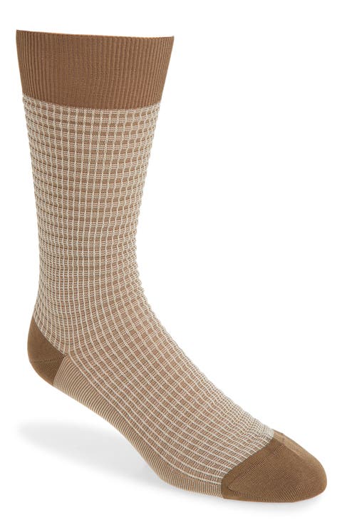 Smythson Textured Check Dress Socks