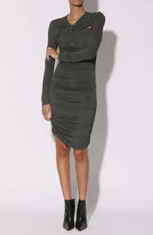 Walter Baker Calista Twist Long Sleeve Body-Con Dress