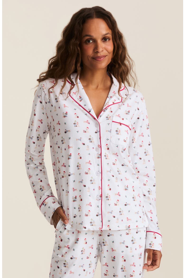 Pima Cotton Pajamas, Alternate, color, WHITE