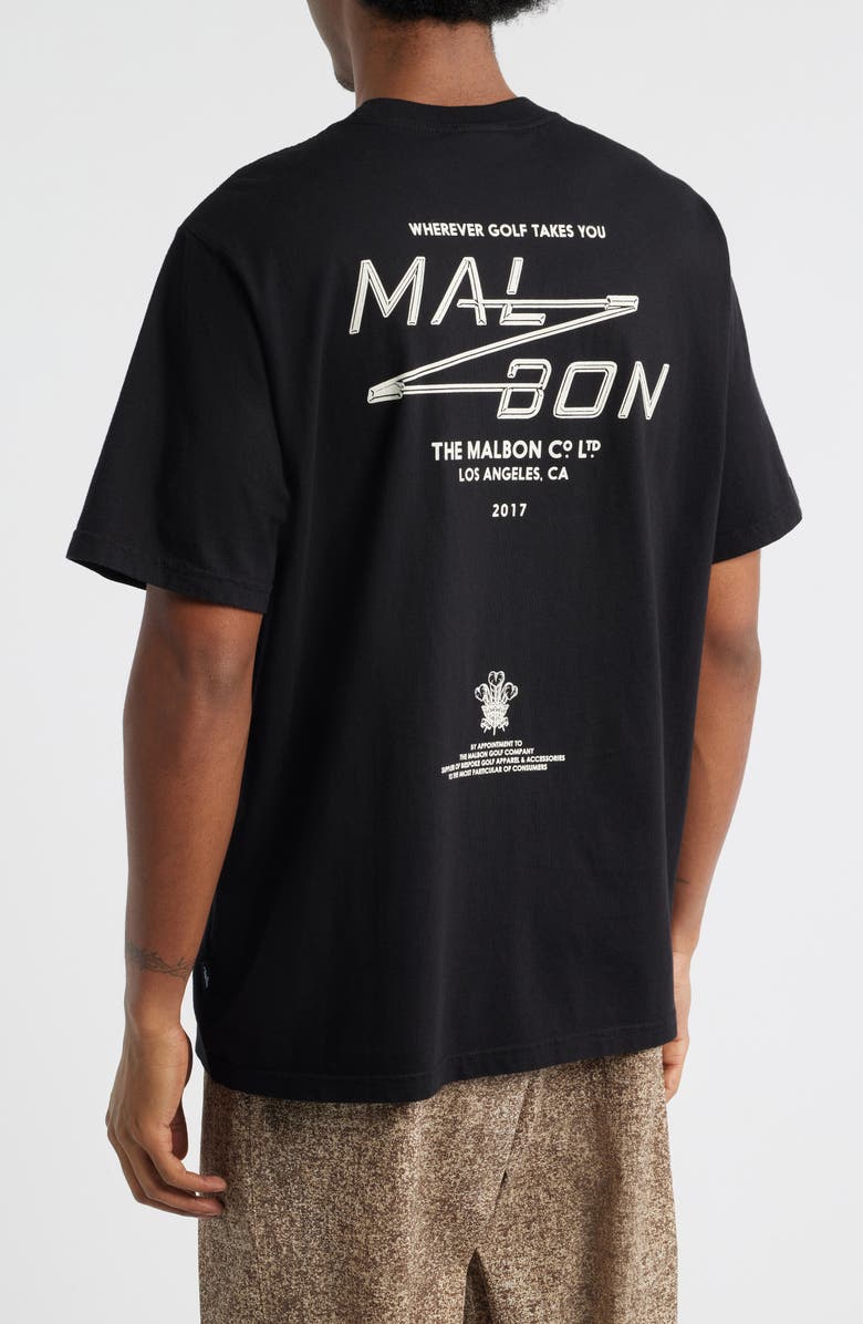 Malbon Golf Bermuda Sport Utility Graphic T-Shirt, Alternate, color, Black
