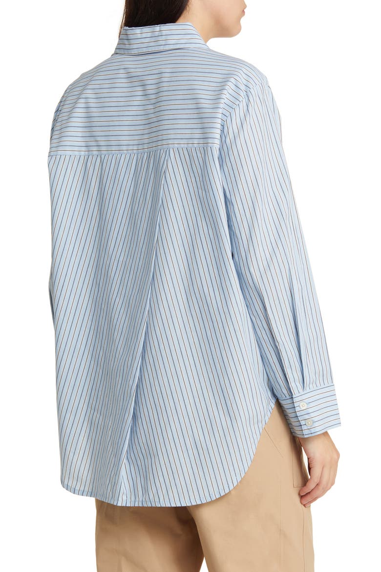 Ilak Stripe Shirt, Alternate, color, ASHLEY BLUE