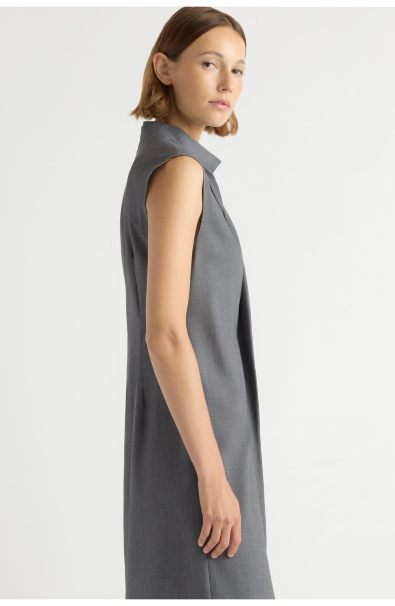 Modern Citizen Amara Gathered-Neck Drape Dress, Alternate, color, Grey