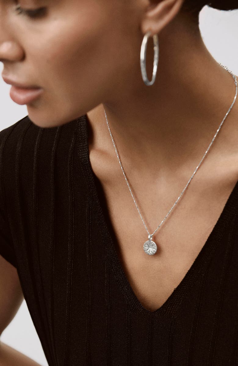 Monica Vinader Guiding Star Charm Pendant, Alternate, color, Silver