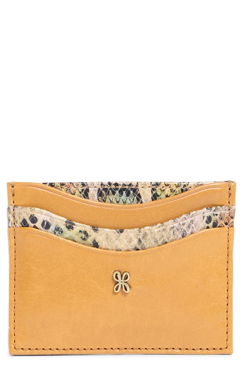 HOBO Max Leather Chain Clip Card Case, Main, color, Natural