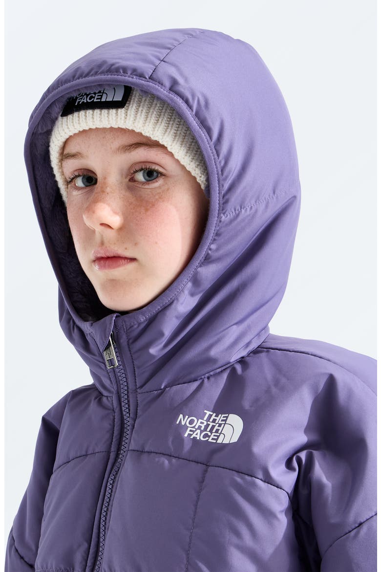 Kids' Shasta Water Repellent Reversible Hooded Jacket, Alternate, color, GROUNDED PLUM