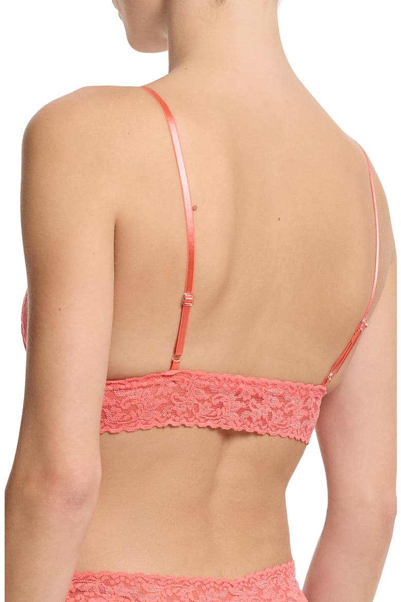 Signature Lace Padded Bralette, Alternate, color, COURAGEOUS CORAL