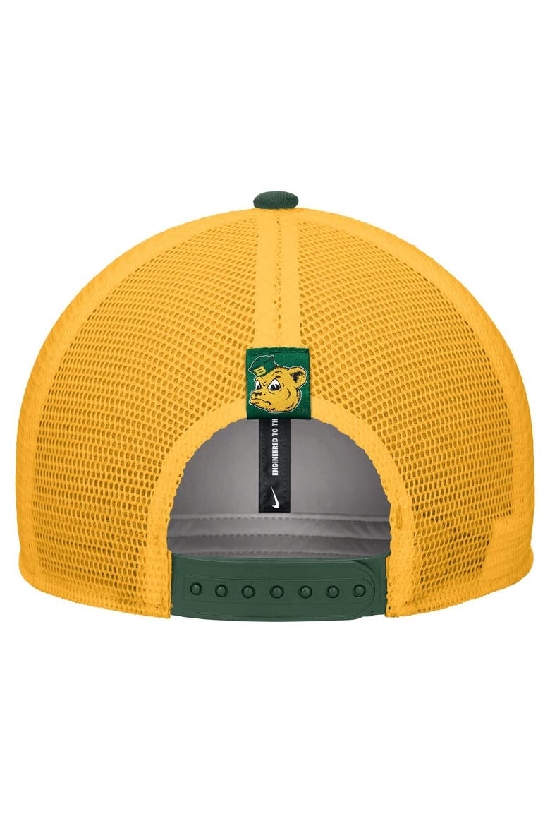 Men's Nike Green Baylor Bears Vintage Arch Rise Performance Trucker Adjustable Hat, Alternate, color, Green