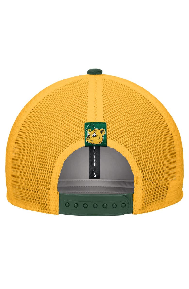 Nike Men's Nike Green Baylor Bears Vintage Arch Rise Performance Trucker Adjustable Hat, Alternate, color, Green