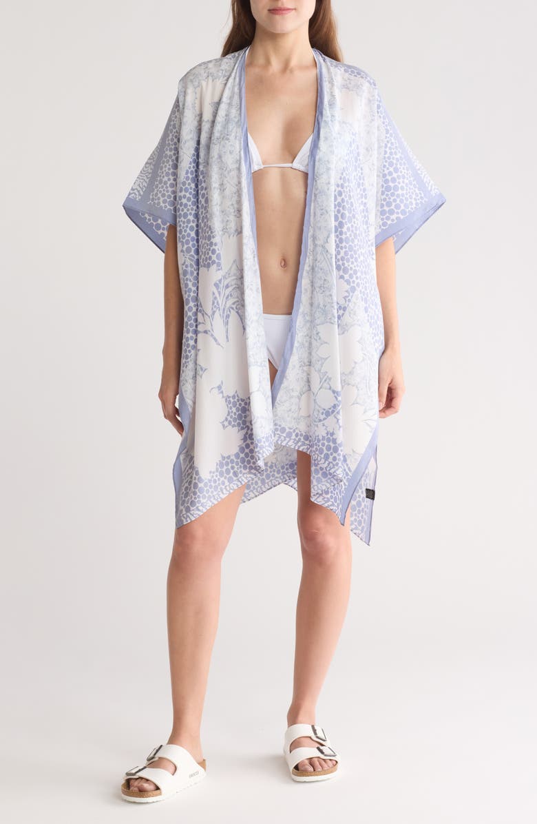 SAVE THE OCEAN Mixed Satin Ruana, Main, color, 