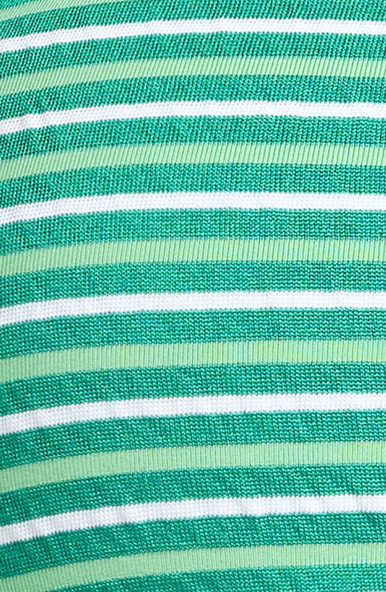 PacSun Emily Stripe Bandeau Bikini Top, Alternate, color, Green White Striped