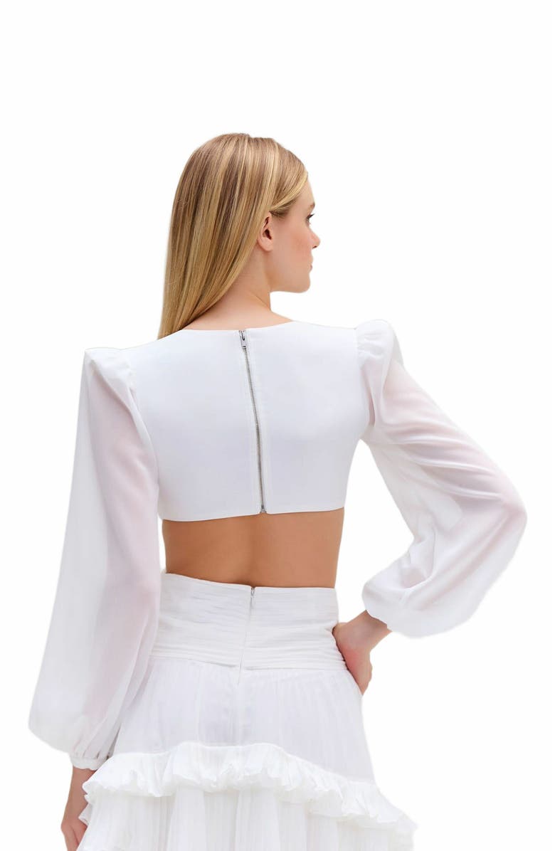 PatBO Deep-V Cutout Mini Dress, Alternate, color, 