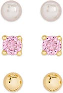 Lily Nily Kids' Set of 3 Assorted Stud Earrings