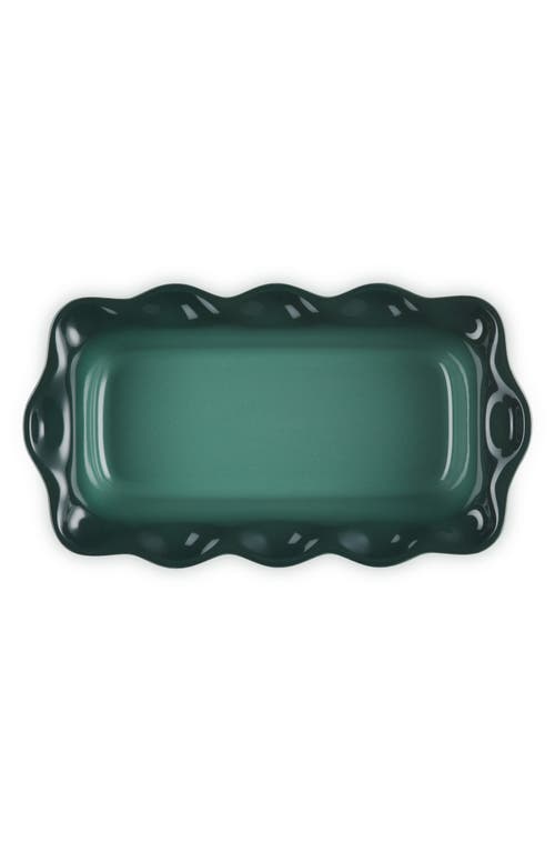 Le Creuset Heritage Stoneware 9-inch Fluted Loaf Pan In Artichaut