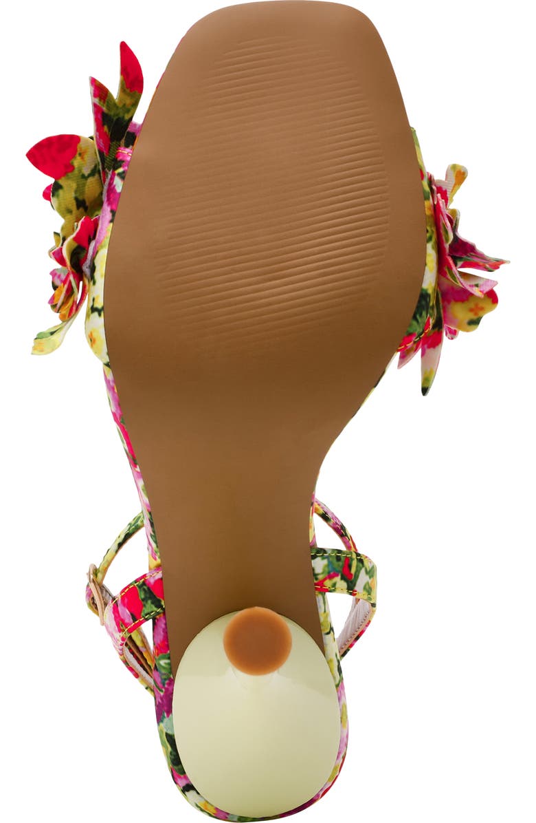 Betsey Johnson Hilley Ankle Strap Sandal, Alternate, color, Green Floral Multi