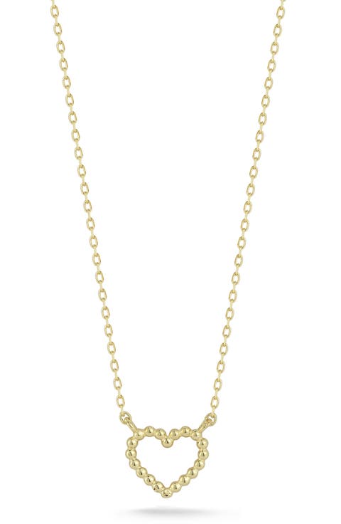 Beaded Heart Pendant Necklace