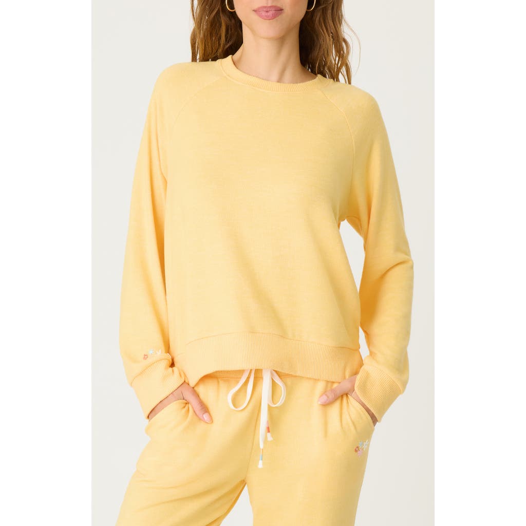 Shop Pj Salvage Sunshine Mind Sweatshirt In Sunlight