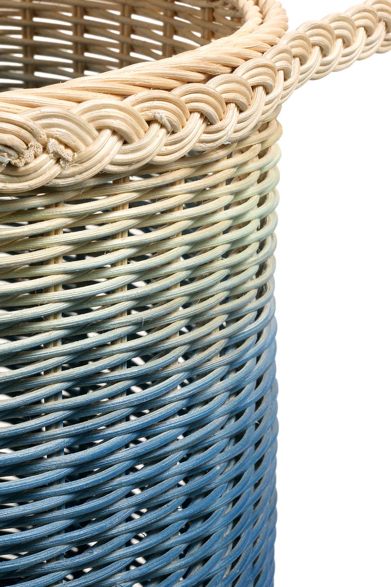 Java Rattan Basket 12 In, Alternate, color, Blue