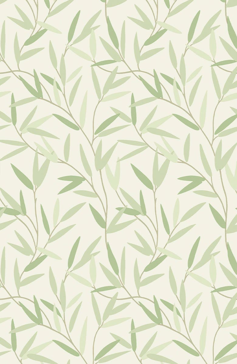 GRAHAM AND BROWN Laura Ashley Willow Leaf Hedgerow Removable Wallpaper, Main, color, 