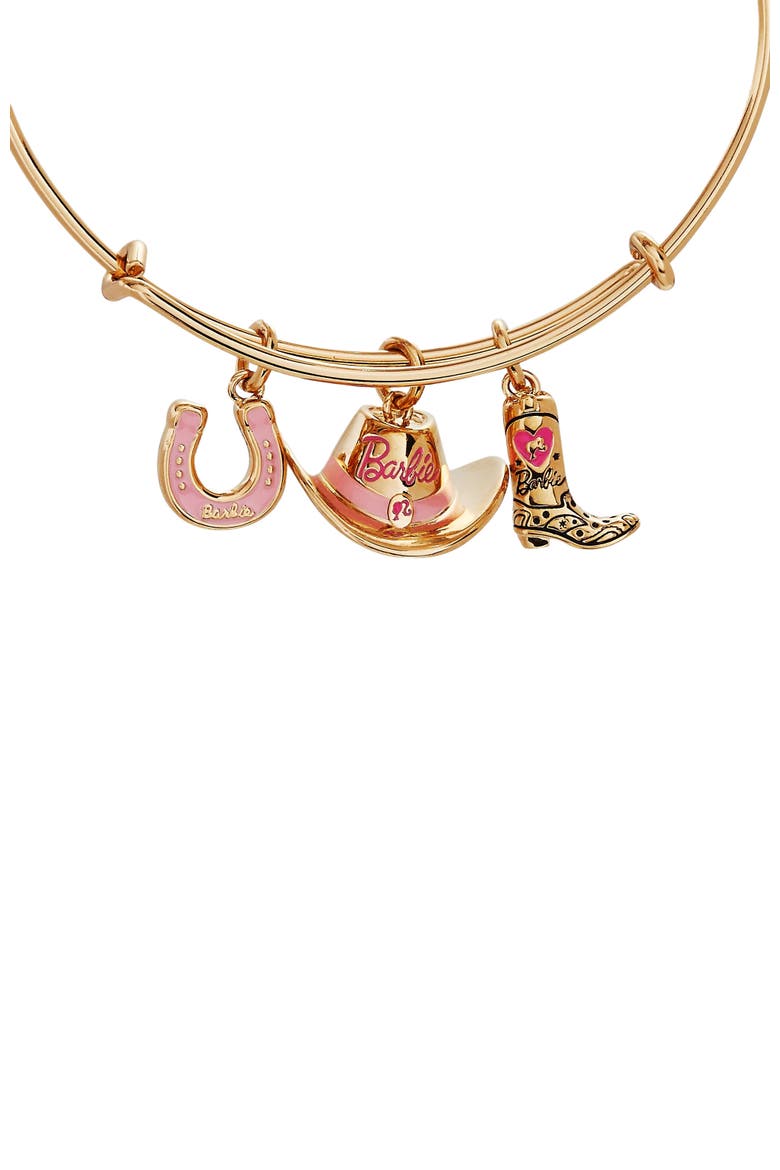 Barbie Western Trio Charm Bangle Bracelet, Alternate, color, Gold