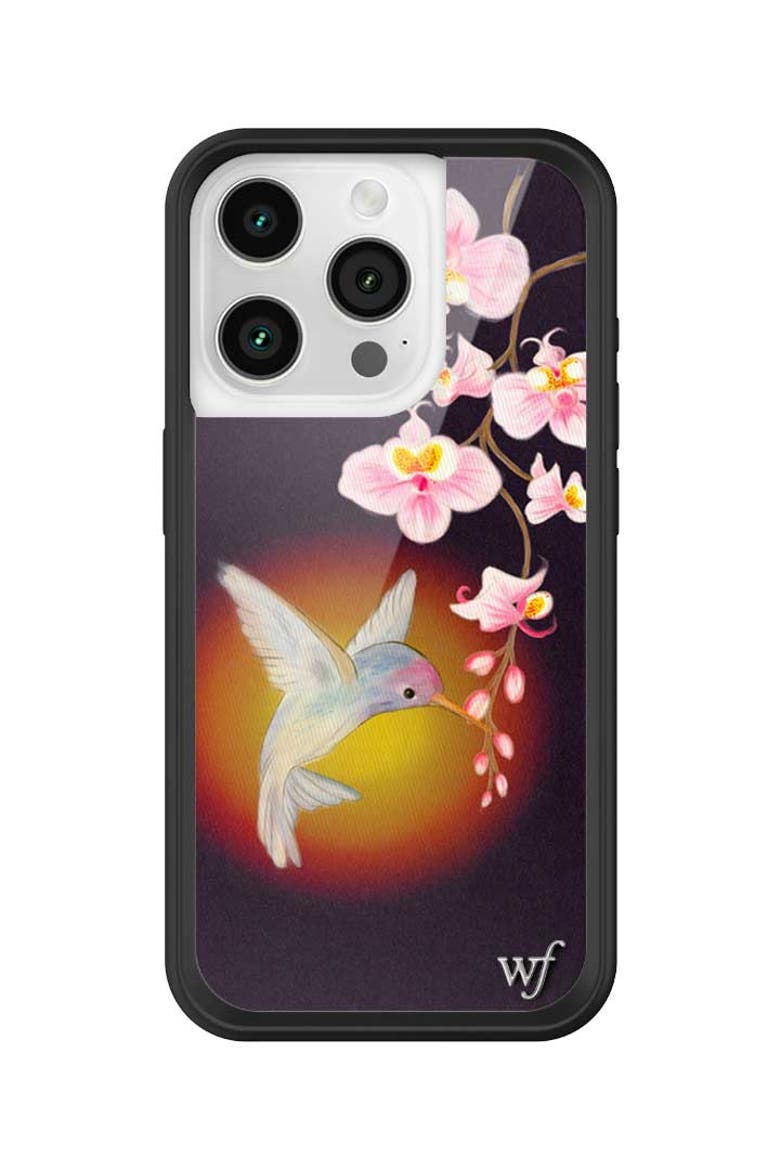 Hummingbird iPhone Case, Alternate, color, Black
