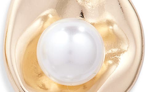 Tasha Set Of 2 Faux Pearl Circle Stud Earrings