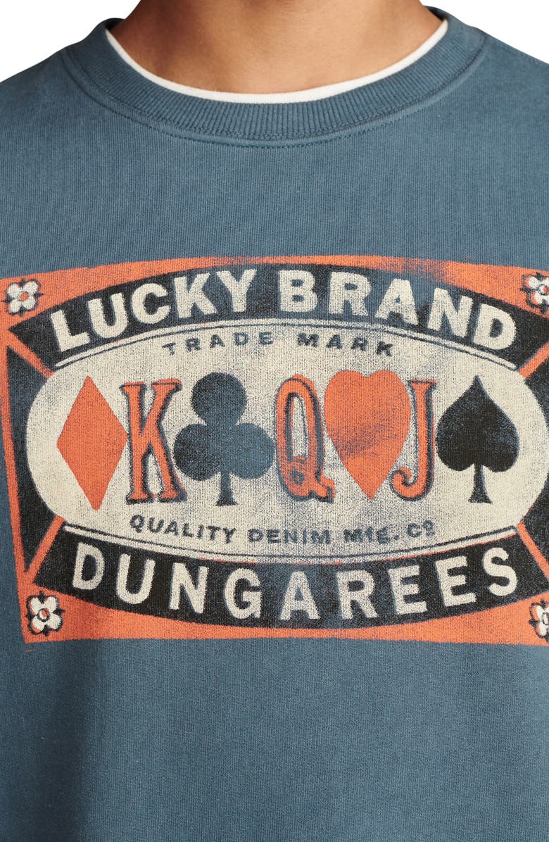 Lucky Brand Poker Label Cotton Graphic Sweatshirt, Alternate, color, 