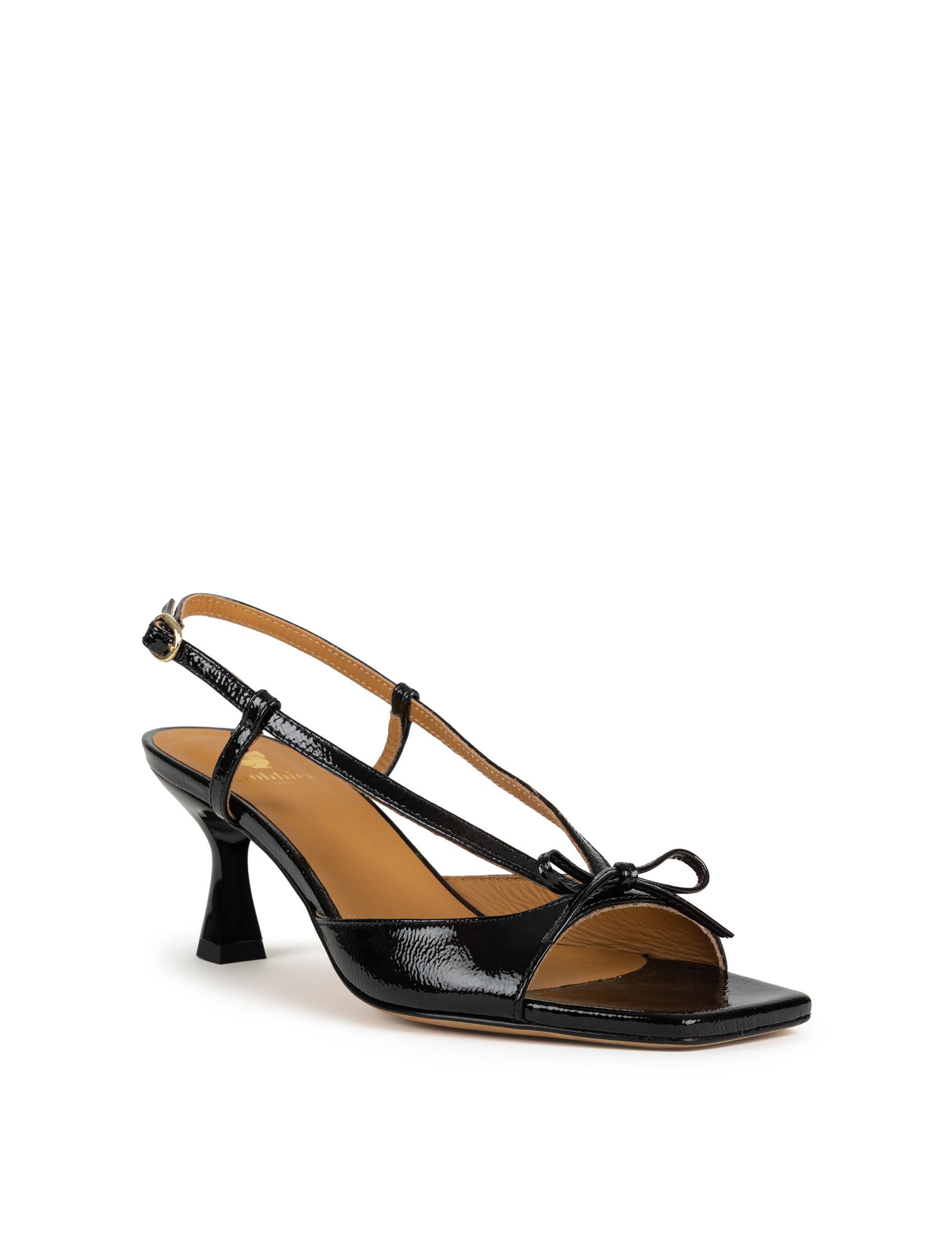 Orchampt Heeled Sandals, Alternate, color, Vinyl Black