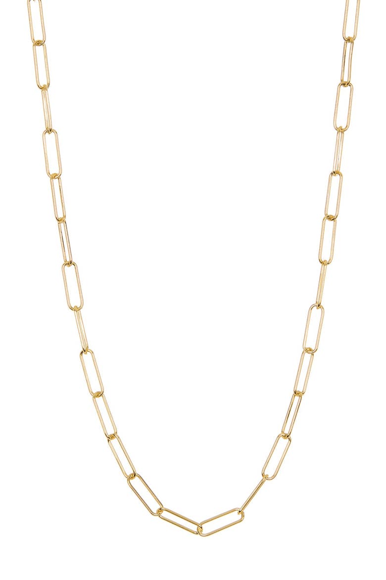 Paper Clip Necklace, Main, color, YELLOW