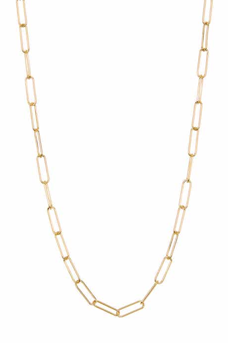 Adornia Paper Clip Necklace