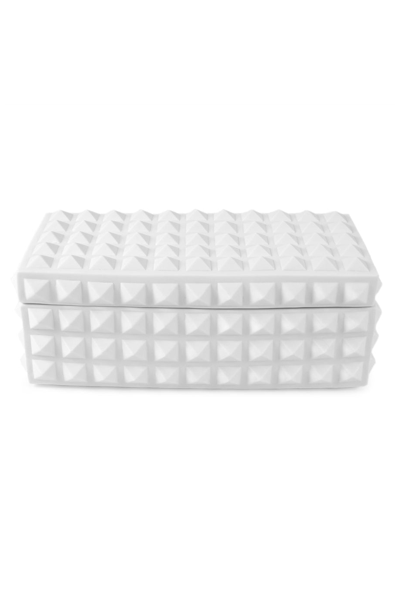 Charade Square Studded Box, Main, color, White