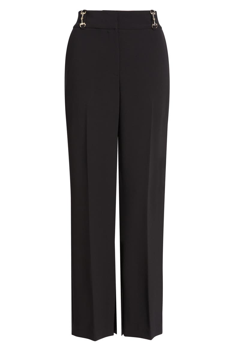 The Paisleigh Split Hem Pants, Alternate, color, NOIR