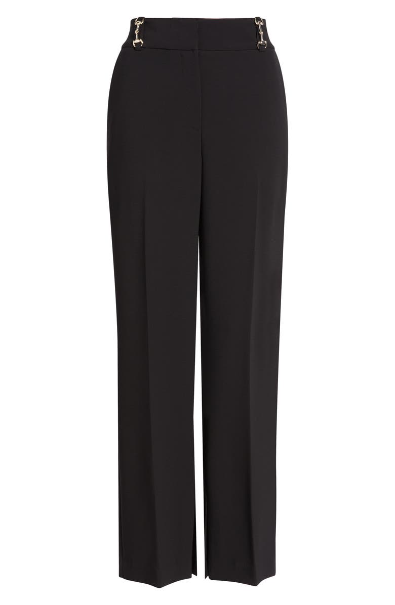 Elie Tahari The Paisleigh Split Hem Pants, Alternate, color, Noir