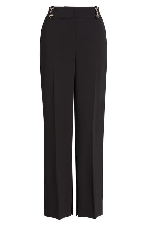 Shop Elie Tahari The Paisleigh Split Hem Pants In Noir