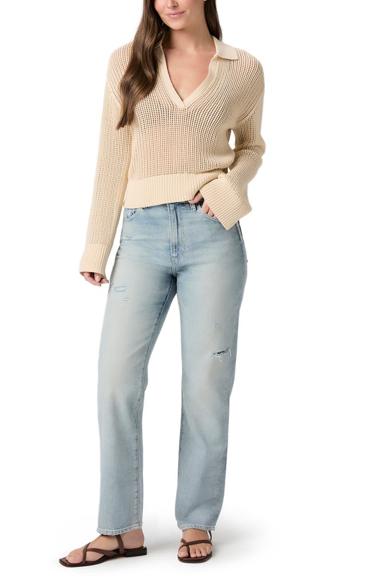 Sawyer Ripped High Waist Straight Leg Jeans, Alternate, color, MIC DROP DESTRUCTED